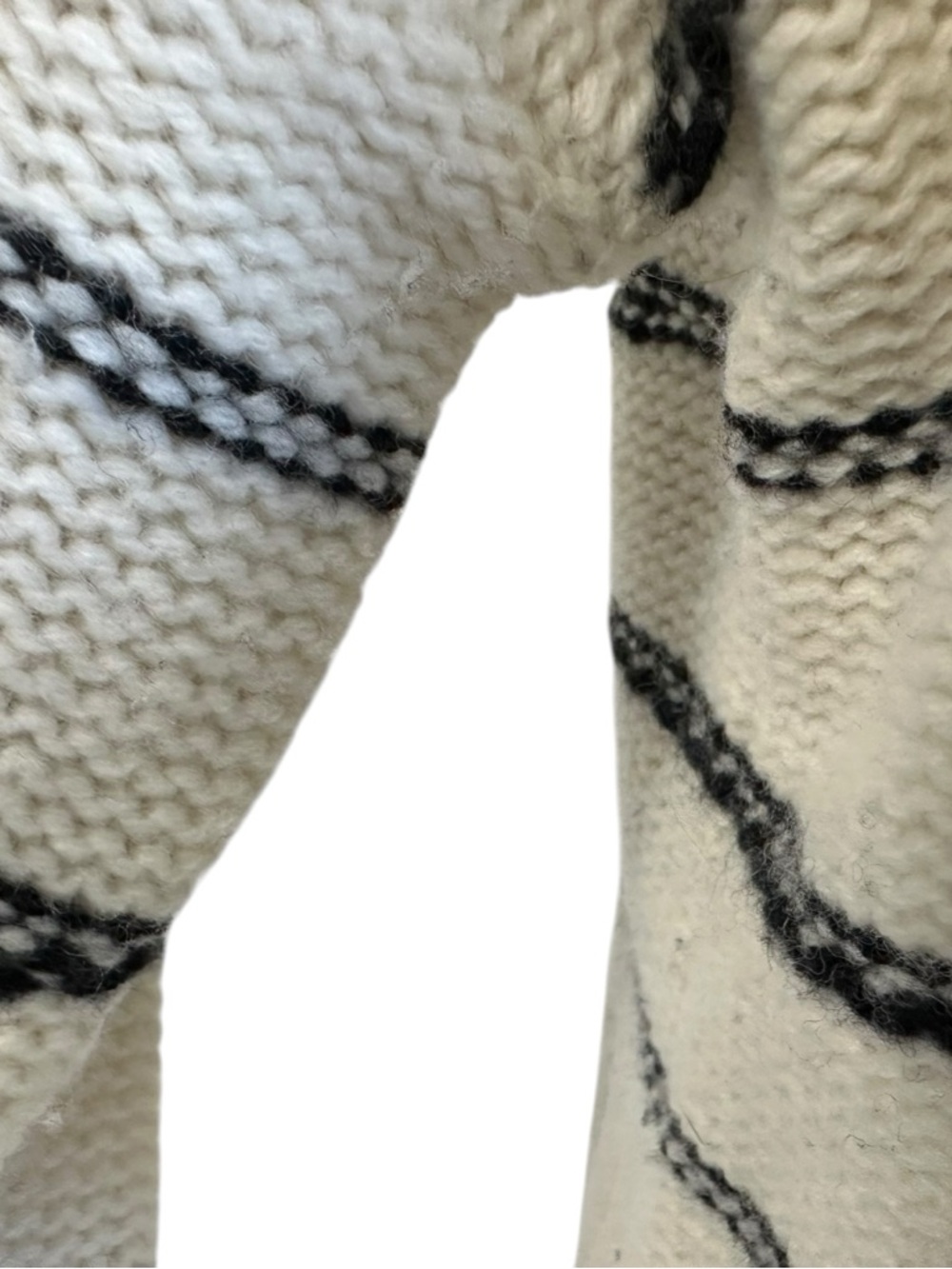 Veronica Beard Womens Viori Striped Wool Blend Sweater Sz Large White Black - Picture 11 of 14